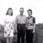 Mary Jane, William and Ellen McGettigan, Fairbanks, Alaska, 1945.