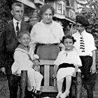 Lena and Isaac Koslosky and three of their children, ca. 1914.