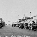 A view of 4th Avenue, looking west from C Street, Anchorage, n.d.