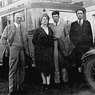 Frank and Pauline Reed and sons Paul I. and Frank M., in front of the Anchorage Hotel, ca. 1930.