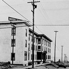 The original Anchorage Hotel at the corner of 3rd Avenue and E Street, 1923.
