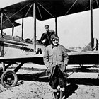 Barbara Staser, ready to board a flight with noted Alaska pilot Noel Wien, from the park strip, Anchorage, 1924.