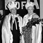 Bertel "Bert" or "Beans" and Violet "Mae" Wennerstrom, King and Queen Regents of the Anchorage Fur Rendezvous, 1969.