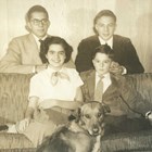 The four Culhane children:  Back:  John P. Culhane (left) and Thomas R. Culhane (right).  Front (sitting):  Marguerite R. Culhane, and Gerald J. Culhane.  