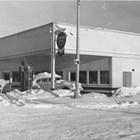 Gill’s Garage was the first service station in Anchorage, located at 4th and I Streets.