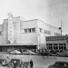 The 4th Avenue Theatre on the day it opened in 1947, with a line of people waiting to enter the building.  The first movie shown was "The Jolson Story."  