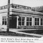 Pioneer Sheet Metal Works (Fifth Avenue and C Street), Anchorage, where Raymond "Ray" Wolfe  initially worked for his uncle, Henry Wolfe.