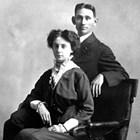 Jerry T. Allen (1876-1965). Albina Kodym Allen (1888-1953).  This studio photograph was taken in Spokane, Washington, ca. 1914