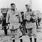 Ernest Amundsen and another member of the Valdez, Alaska baseball team.