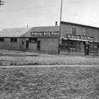 Anchorage Daily Times newspaper office located on F Street between Fourth and Fifth Avenues, Anchorage, AK. 1919.
