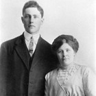 Fred Earl Bowman (1890-1959) and Anna Anholm Bowman (1885-1953). Photograph,  ca.  1921.