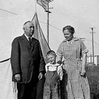 Ulysses Grant "U.G" Crocker, son Eugene, and wife Ida "Mary," 1925.