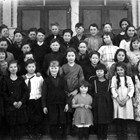 Anchorage fifth grade class-Caroline David is in the first row, third from the right.