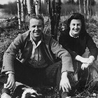 Robert "Bob" and Doris Phillips. Inscription reads: "Just married, August 29, 1942. Went fishing!"