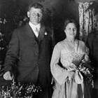 John Hugo Erickson (1882-1934) and Ingeborg Haggqvist Hendrickson Erickson (1888-1949). Photograph, 1917.