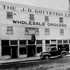 The J.B. Gottstein warehouse at 4th Avenue and G Street, Anchorage, ca. 1932.