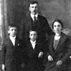 Adam and Matilda Gruble and their sons, John and Edward.