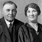 Fred Howe and Ellen Pukkila Stolt Howe, married in Anchorage in 1921. They had no children, but their family included Ellen's two sons, William "Bill" and Paul Howe.