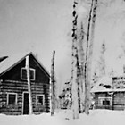 Log homes built by Isak Bloomquist, 536 and 546 L Street, Anchorage, 1917.