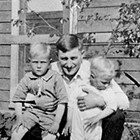 John Johnson with sons Forrest and Russell.