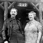 Jacob  Knapp Sr. and Edith at 737 L Street, Anchorage, ca. 1940.
