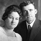 Mattie Gilbertson Leckvold (1892-1978) and Martin Leckvold (1872-1936).