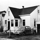 The Longacre family home on 3rd Avenue, remodeled, ca. 1941. This was formerly Cottage No. 26 of the Alaskan Engineering Commission. John Longacre initially rented and later purchased the cottage.