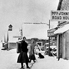 Lucille Martin and friend at Susitna Station, Alaska 1916.