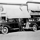 Art's Taxi service, 1940.  Arthur "Art" and Alvin "Lovey" Meier and "Red" Rafferty.