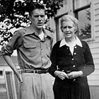 James R. Nelson with his mother, Hulda Campbell Nelson.