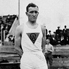 Werner Ohls, dressed for a marathon race, 1918.