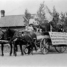 The Ohls Dairy float in the Anchorage Fourth of July parade, 1929.