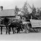 The Ohls Dairy float in the Anchorage Fourth of July parade, 1929.