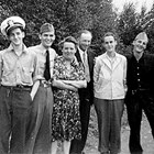 A family gathering, ca. 1941. Left to right: John; Ernest "Ernie"; Anna; Tom Sr; William "Bill"; and Tom Jr.