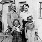 Emil and Muriel Pfeil and daughters Caroline and Muriel, 618 I Street, Anchorage,1940.