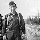 Emil Pfeil hunting along the Alaska Railroad, 1929.