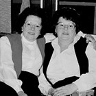 Sisters Pauline Swanson Magnusen, born 1923, and Gloria Swanson Carlson, born 1926.