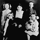 Kate Teeland with daughters Hazel, May, and Mabel, and son Walter, in Ruby, 1919.