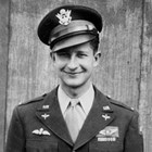 Floyd H. Truesdell ( 1919-1943).  He was a U.S. Army first lieutenant and pilot with the 422nd Bombardment Squadron, U.S. Army Air Forces, on the B-17F Flying Fortress "Eager Eagle," when he was killed in a mid-air collision with a Royal Air Force Bristol Beaufighter over England, August 31, 1943.