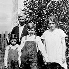 The Tryck family, parents Oscar and Lillian ("Blanche"), rear, and sons Charles and William, 1926.