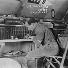 Jack Brown was employed by the Chugach National Forest when he and Nellie first came to Anchorage. This photograph shows Jack in his office around 1912 or 1913.