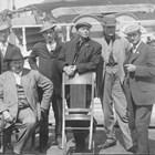 Members of the so-called “floating court” of the U.S. District Court, Third Judicial Division, about 1910.  Green is sitting in the front row on the left.  As assistant district attorney based in Seward, Green was required to travel by ship to remote villages along southcentral Alaska’s Pacific coast down into the Aleutians.   