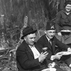Daniel O. Kennedy Jr. at a Shriner’s picnic in the Anchorage area, possibly Lake Spenard, in the mid 1930s. Organizations like the Shriners, the Elks, the American Legion, Rotary, and the Pioneers of Alaska provided social activities and community service in small towns like Anchorage, and were a link to life in the rest of the United States.