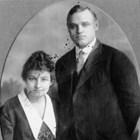 Lucy and Warren Cuddy at the time of their wedding in 1917 in Fort Smith, Arkansas.