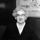 Lucy Cuddy at the time she was the chairperson of the Greater Anchorage United Fund Drive in 1956.  Although initially intimidated by the task, she carried it through successfully.