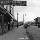 Eckmann’s Furniture storefront on Fourth Avenue.  The large vacant lot next to the store will be filled by the Fourth Avenue Theater.