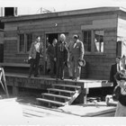 Henry Emard with Adlai Stevenson, who toured Alaska during one of his presidential campaigns.