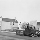 Reed’s Store float, possibly 4th of July, sometime during the late 1920s or the 1930s.
