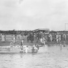 Although an early (and unsuccessful) homesteader named Thomas Jeter had originally built a cabin near a lake some miles south of downtown Anchorage, the lake was named after Joseph "Joe" Spenard when he built a winding road to it and began developing the area’s recreational potential.